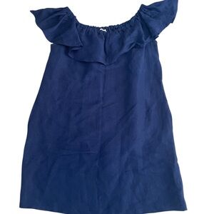 Tommy Bahama Blue Ruffled Off-the-Shoulder Sundress